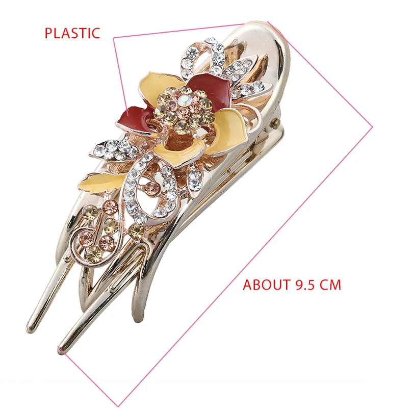 Цветочные Заколки AWAYTR Женская мода Кристалл Волосы Коготь головной убор леди стразы заколка для волос зажим аксессуары для волос