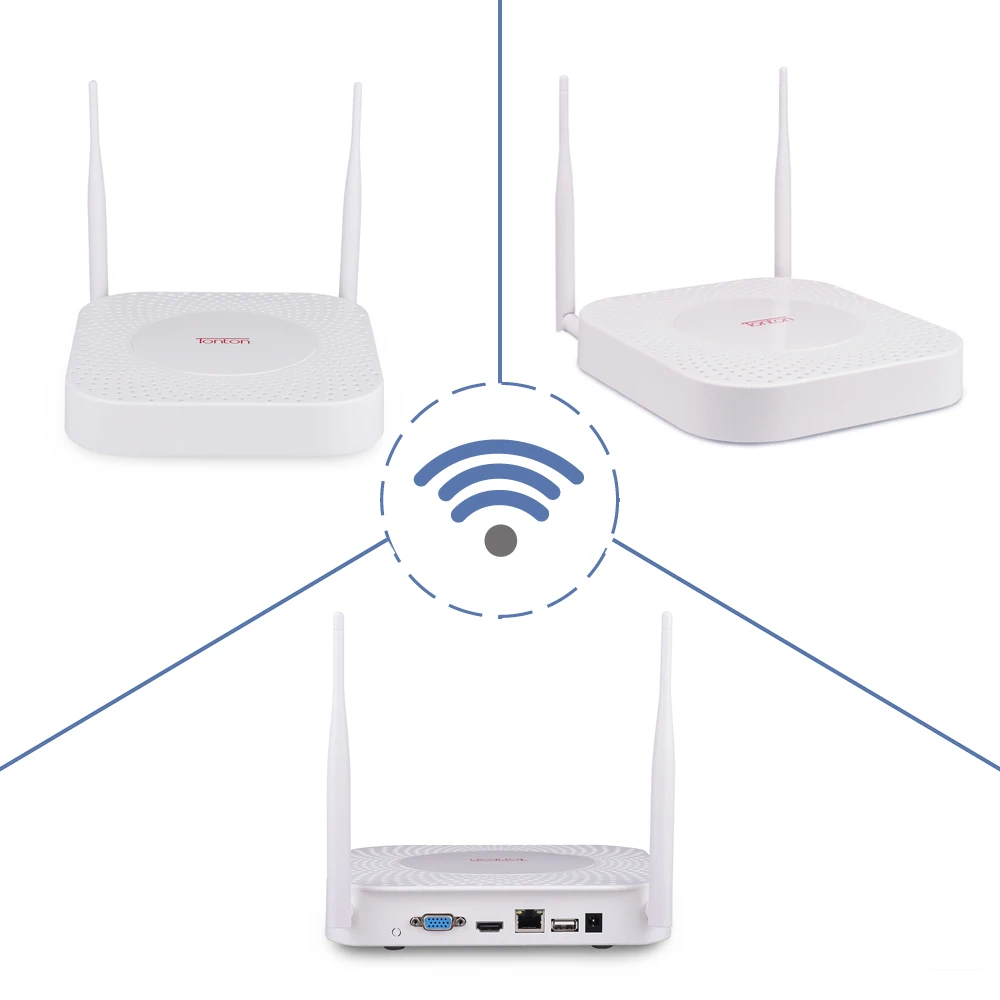 Tonton 1080 P Registrazione Audio 1 TB HD Videocamera di Sicurezza Senza Fili del CCTV NVR Kit 2MP
