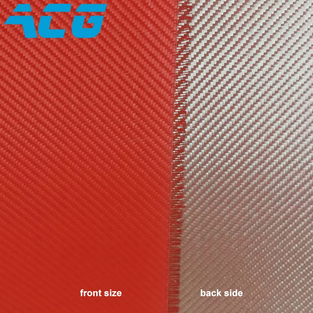 red glass fiber fabric