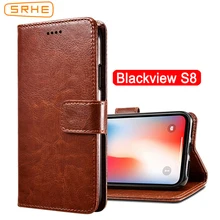 SRHE For Blackview S8 Case Cover Flip Leather Card