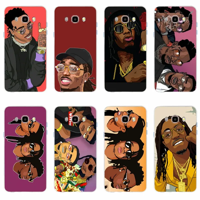 Мультяшный Чехол для мобильного телефона Cardi B Migos TPU Samsung Galaxy S6 S6edge S6Plus A7 S7edge S8 S9