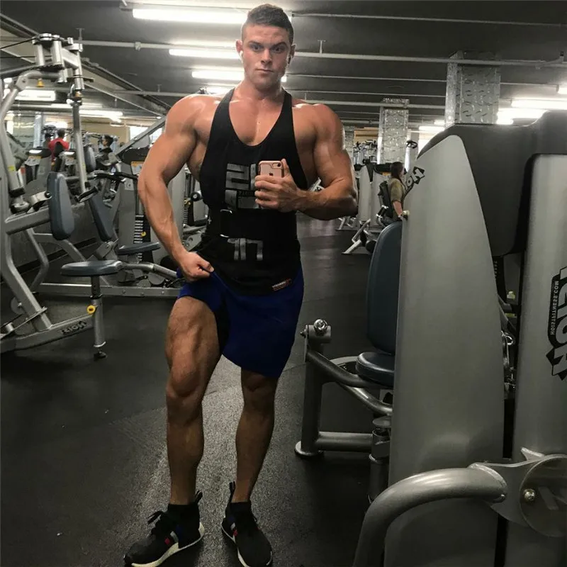 YEMEKE бренд Бодибилдинг Стрингер топы толстовки Sportwear Tanktops Фитнес Для мужчин тренажерные залы Костюмы жилетка без рукавов