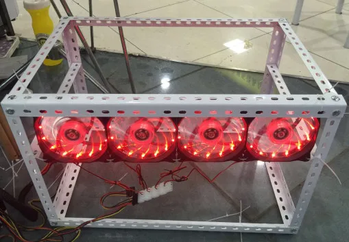  Free shippingThe rack of Ethereum miner with four LED fans suitable for Ethereum miner 120M. - 32800541317