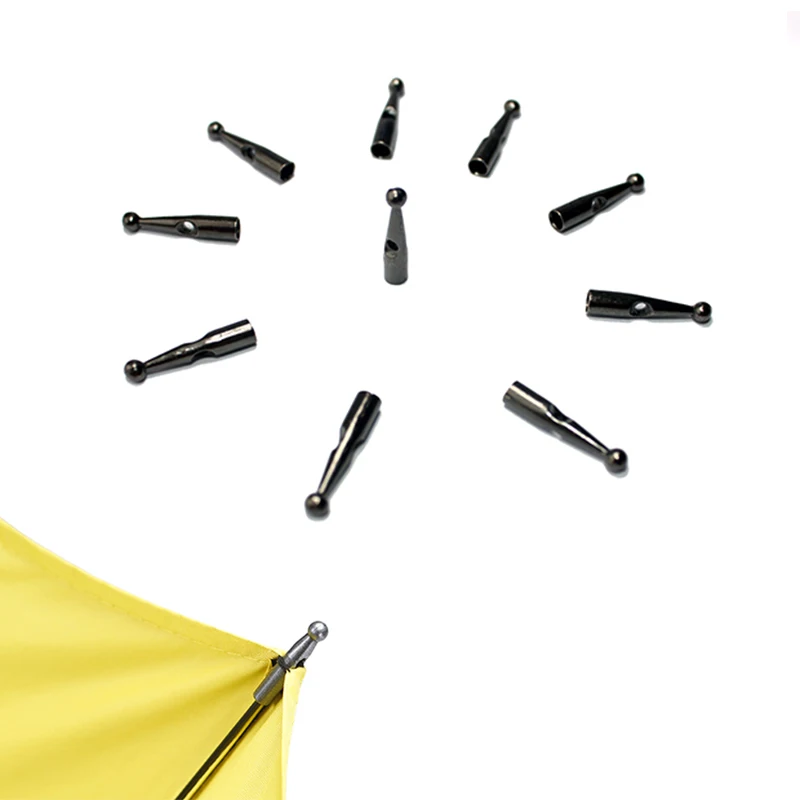 

10pcs Folding Umbrella Bones Cover Metal Parts Components