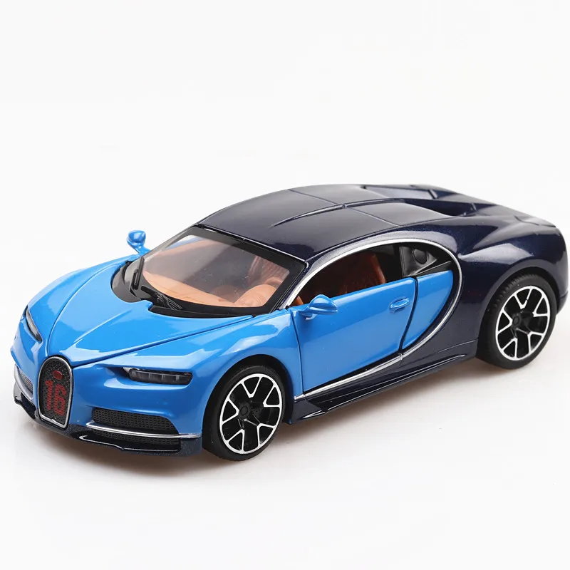 

1:32 Bugatti Veyron Sound and light belt pull-back vehicle simulation alloy car model crafts decoration collection toy tools