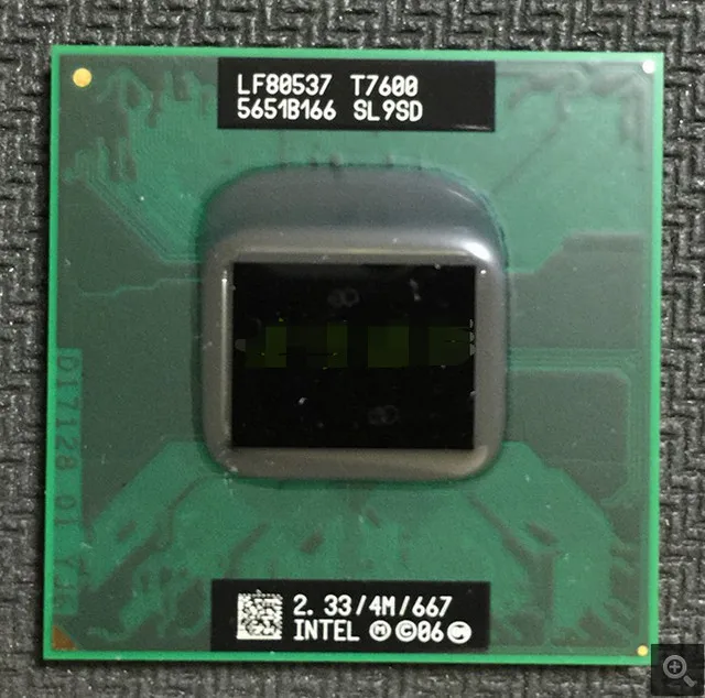 

intel CPU laptop Core 2 Duo T7600 CPU 4M Socket 479 Cache/2.33GHz/667/Dual-Core Laptop processor