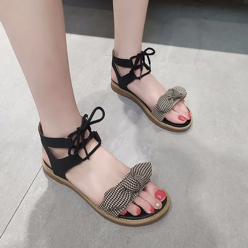

Flat Women Sandals Summer Sandals Front Rome Beach Flat Rear Strap Sandals 2019 New