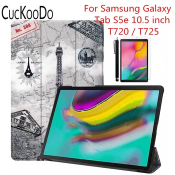 

For Samsung Galaxy Tab S5e 10.5 Case Ultra Coloured Drawing Slim Folding Stand Cover For Galaxy Tab S5e 10.5 inch 2019 T720 T725