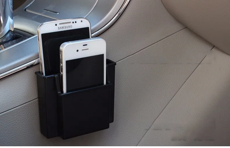 Автомобильный держатель для мобильного телефона на вентиляционное отверстие два мобильных телефона может быть помещен маленький держатель предметов автомобильный ящик для хранения может быть наклеен напрямую