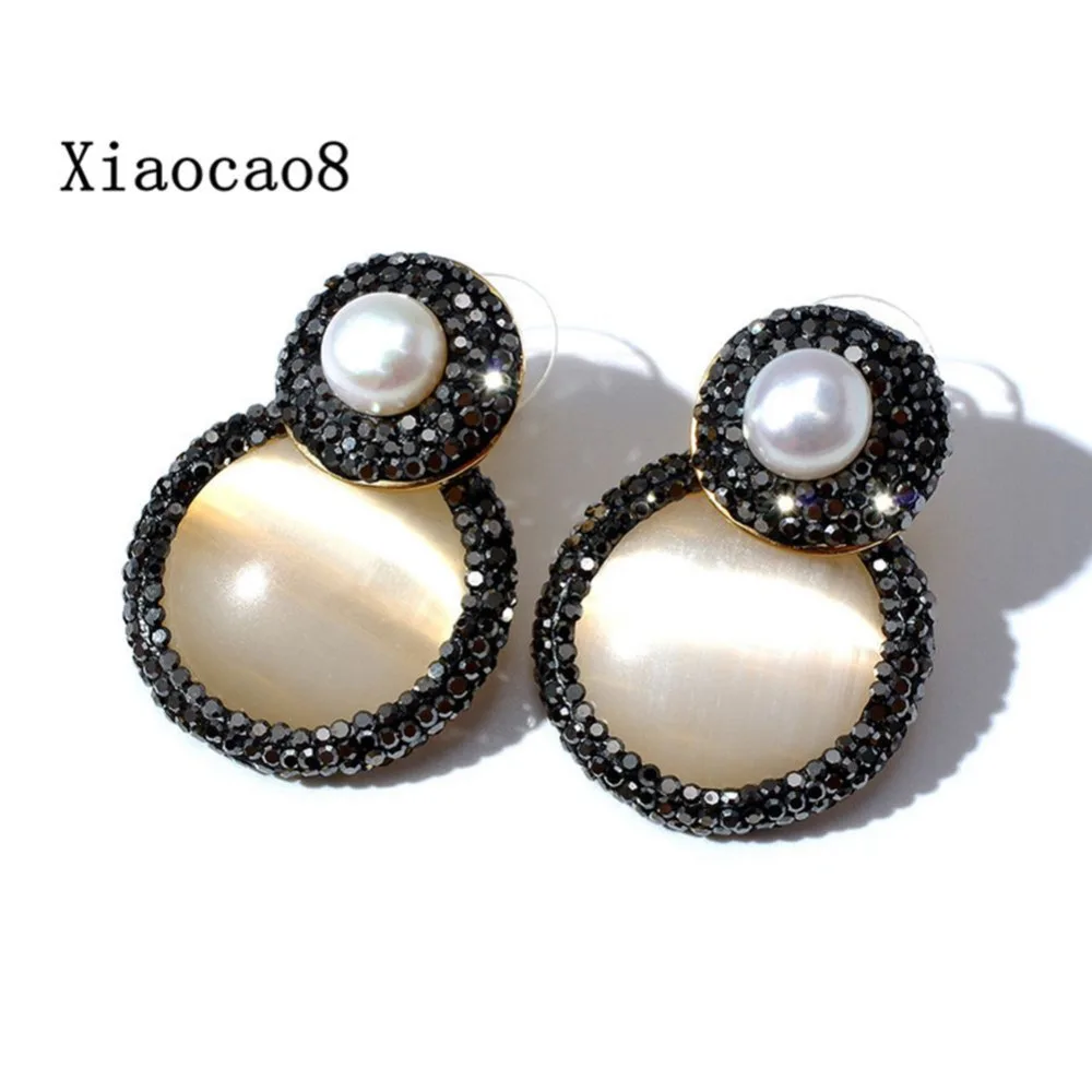

YNB Semi-precious Stone Dangle Eearrings Women Fashion Jewelry Wedding Party Earrings for Women Nature Stone Jewelry Woman Gift