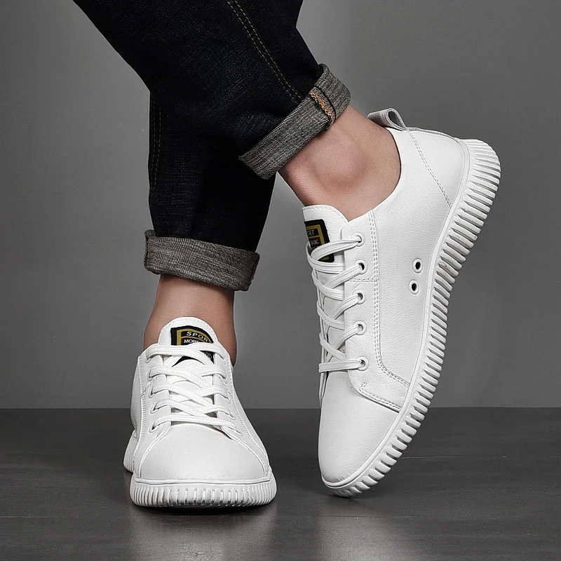 Mens Hombre Pequenos Homens Skate Macios Novos Respirável Zapatos Black white Não Brancos deslizamento De Formadores Sapatos Mocassins Sapatilhas Negros a8anPfx