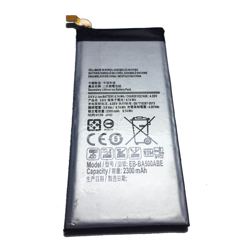 

KiKiss 2300mAh Rechargeable Smart Phone Battery For Samsung Galaxy A5 2015 Version A500 A5000 EB-BA500ABE Lithium Batteries