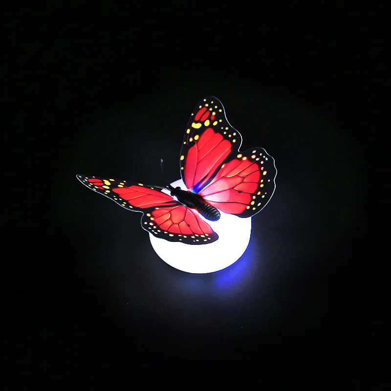 Красочные бабочки СВЕТОДИОДНЫЙ ночник игрушка красивые настенные ночники для дома вечерние настольные настенные декор игрушки для детей Рождественский подарок