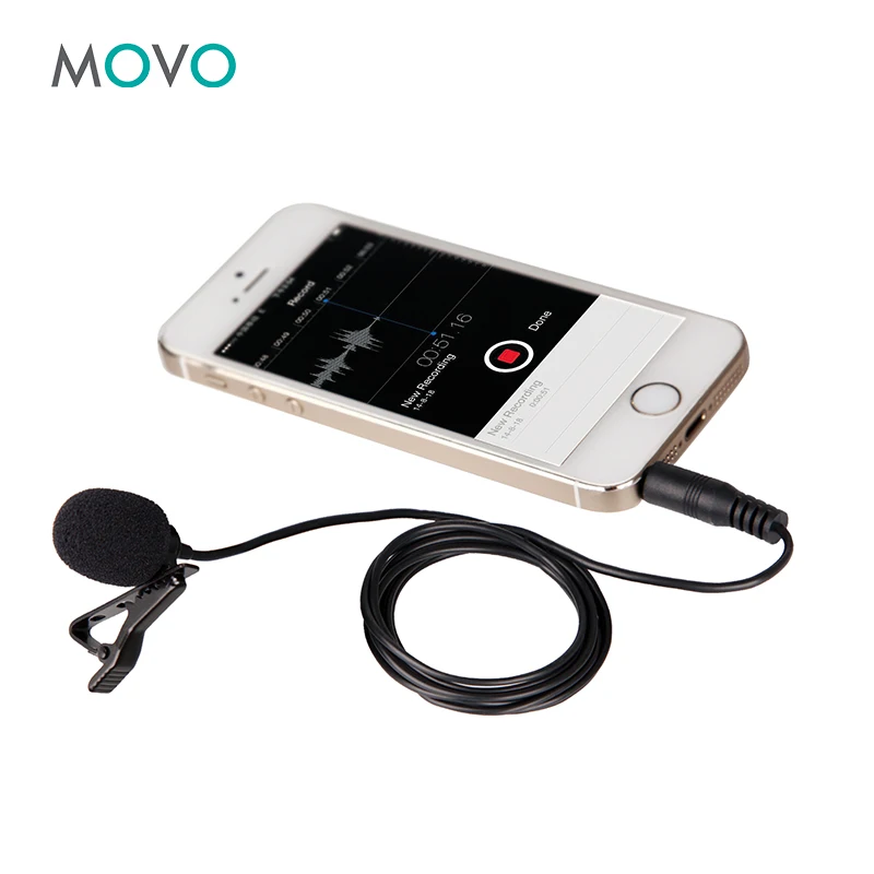 Movo Pm10 Deluxe Lavalier Lapel Clip On Omnidirectional Condenser