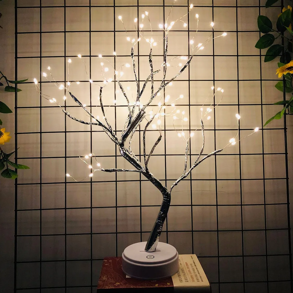 День рождения украшение 1 шт. светодиодный жемчуг дерево светильники, декор дома огни подарки на день рождения креативное освещение 6012#30