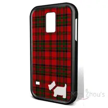For Samsung Galaxy mini S3/4/5/6/7 edge plus Note2/3/4/5 mobile cellphone cases cover Tartan and Scottie Dog