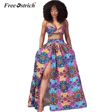 Страусиная Женская ассиметричная длинная юбка летняя Бохо Винтажная с принтом боковая разрезная макси юбка высокая талия юбки женские L2535