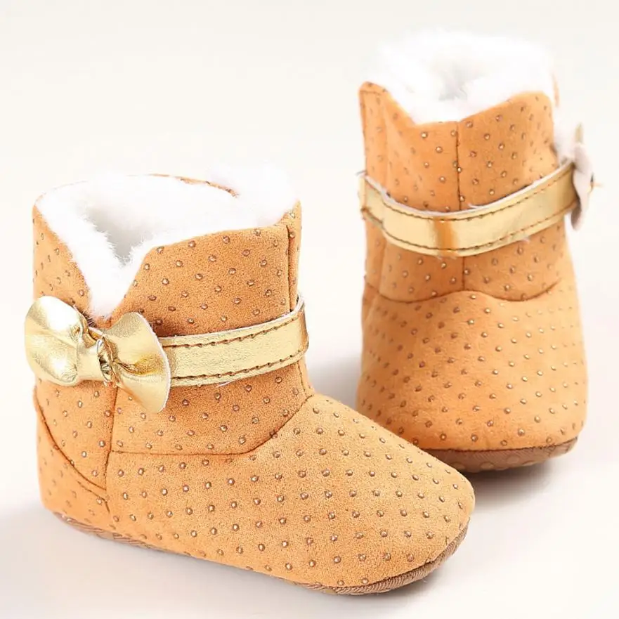 Новые поступления зимние детские сапоги для маленьких девочек Снегоступы мягкая подошва Prewalker Обувь для младенцев супер теплая Малыш Обувь дропшиппинг
