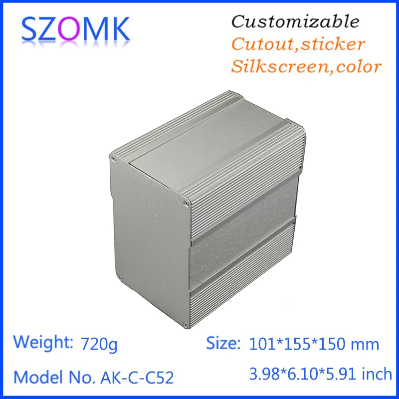 

10 pcs, 101*155*150mm split body aluminum enclosure for pcb extruded outlet boxes anodizing aluminum amplifier enclosure