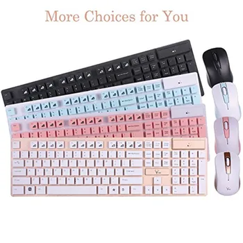 

2.4GHz Wireless Keyboard And Mouse Combo Multimedia Portable Water-proof 104 Keys For Apple iPad MacBook Android Phone PC Tablet
