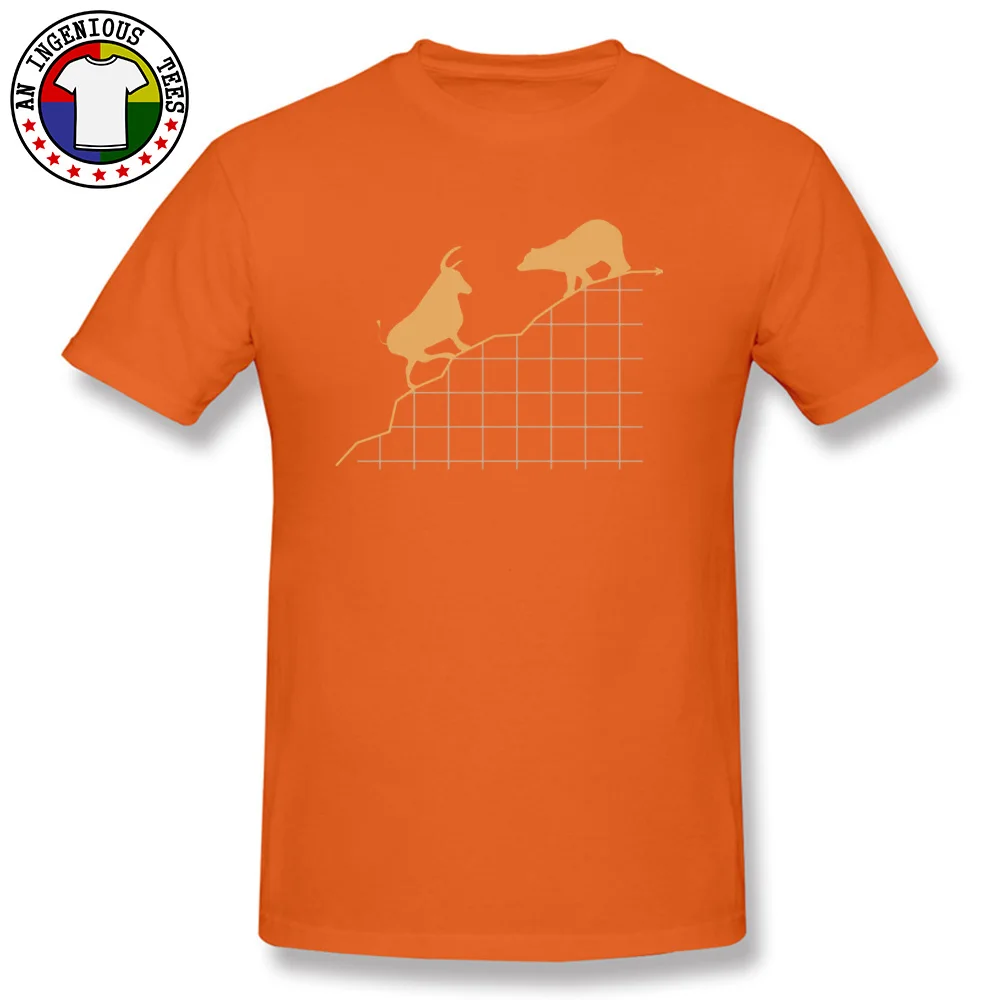 SHARES bull and bear 2987 O Neck T-Shirt Summer/Fall Customized Tops Shirts Short Sleeve Popular 100% Cotton Tops Tees Men's SHARES bull and bear 2987 orange
