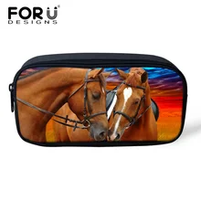 Creative Boys Girls Solid Pencil Case 3D Animal Cosmetic Bag Children School Supplies Crazy Horse Pen Pouch Box Kids Stationery
