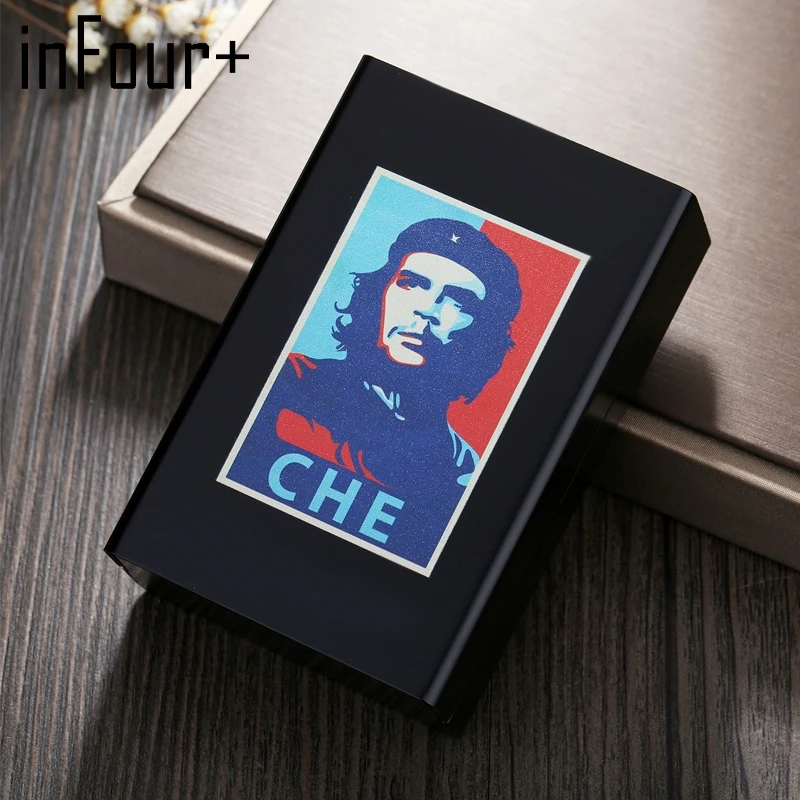 

Che UV Print Cigarettes Case Novelty Metal Cigarette Box Smoking Accessories Cigarette Storage Box Tobacco Box Cool Man Gift