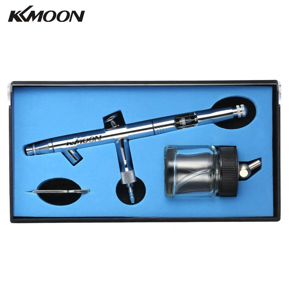 

KKmoon 0.5mm 22cc Siphon Feed Dual-Action Airbrush Kit Set for Art Craft Painting Auto Paint Hobby Air Brush Nail
