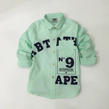 Boy Summer Autumn Outwear Long Sleeved Shirt Boy Shirt Two Pieces Set