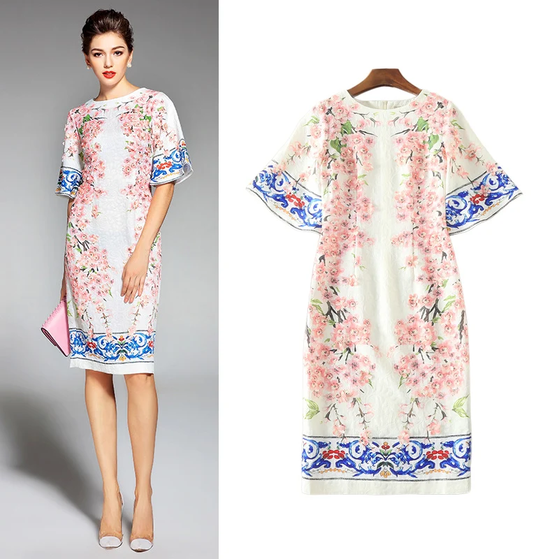 Plus Size XS XXL Clothes Women 2018 Autumn Hot Sale White Flowers Print