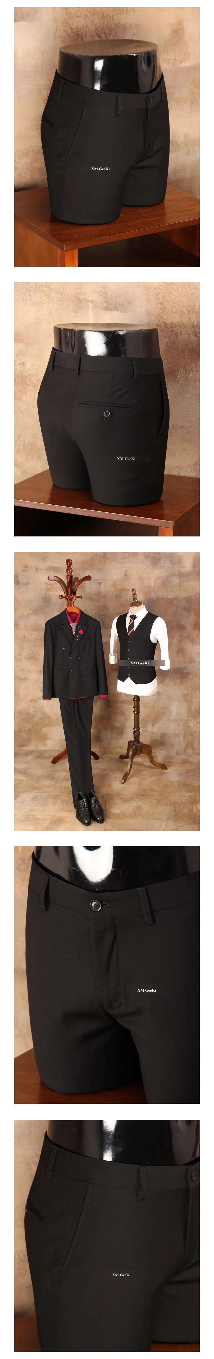 Бесплатные свадебные коричневые мужские деловые штаны Офисная Рабочая одежда повседневные мужские костюмные брюки тонкие модные деловые брюки CBKZ027