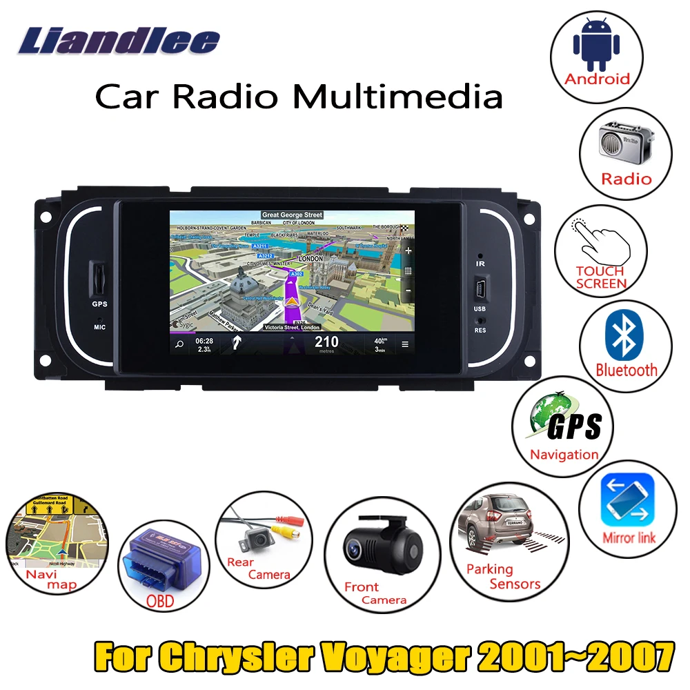 Liandlee для Chrysler Voyager 2001~ 2007 Android автомобильный Радио плеер gps Navi навигация карты камера OBD ТВ HD экран без CD DVD