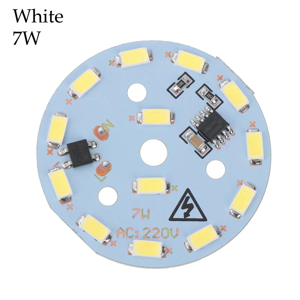 1 шт. AC 220 В SMD 5730 светодиодный лампочка PCB с регулируемой яркостью интегрированный Смарт IC драйвер 3 Вт 5 Вт 7 Вт 10 Вт 12 Вт 15 Вт 18 Вт 24 Вт белый - Испускаемый цвет: 7W