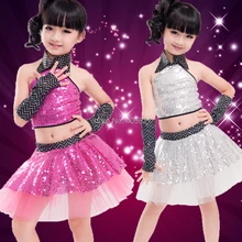 10 компл./лот, Благородный Воротник, Холтер, вуаль с блестками, платье, юбка Детская Одежда для танцев Современный Латинский танцевальный костюм
