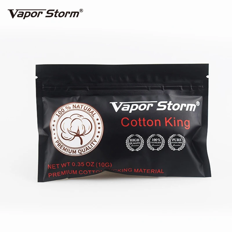 

Hot Vapor Storm E Cigarette Organic Vape Cotton Bacon Rda Cotton King Heat Wire Coil For Rdta Rba DIY Vape Accessories Atomizer