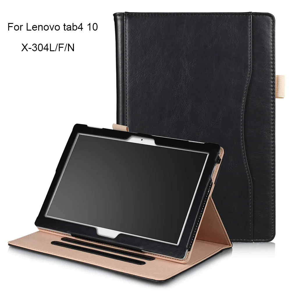 

Tablet Case for Lenovo Tab4 10 Luxury PU Leather Smart Case for Lenovo Tab 4 10 TB-X304N TB-X304F TB-X304L and Touch Pen