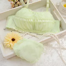 Женское милое шифоновое нижнее белье с бюстгальтером для девочек