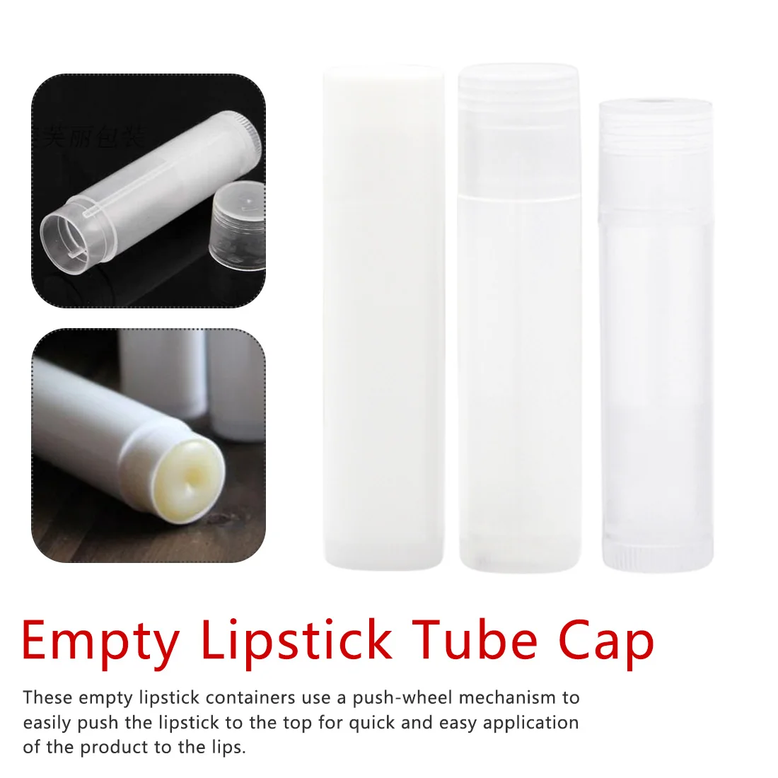 

100pcs 5ml Lipstick Tube Tube Lip Balm Containers Empty Cosmetic Containers Lotion Container Glue Stick Travel Bottle