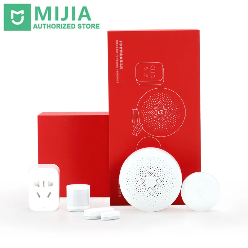  Original Xiaomi Mijia Gift Box Smart Home Kit Gateway Door Window Sensor Human Body Sensor Wireless