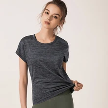 XREOUGA Femmina свободная дышащая одежда для фитнеса Спортивная одежда для занятий йогой Спортивная одежда для бега Mujer впитывает пот большая футболка футболки