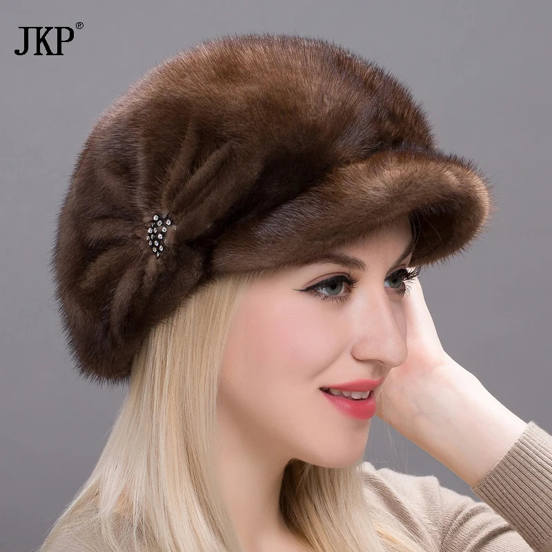 Новинка Лидер продаж модные женские меховые шапки зимние из натурального меха