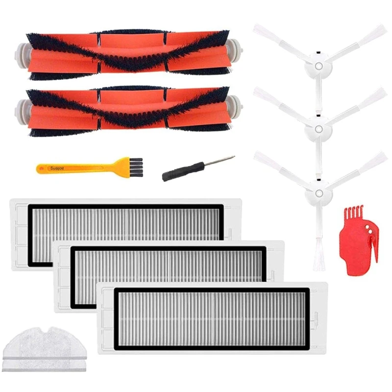 

Accessories For Xiaomi Mijia/Roborock Robot Vacuum Cleaner Pack Of 3 Hepa Filters,2 Main Brushes,1 Cleaning Tool,3 Side Brushe