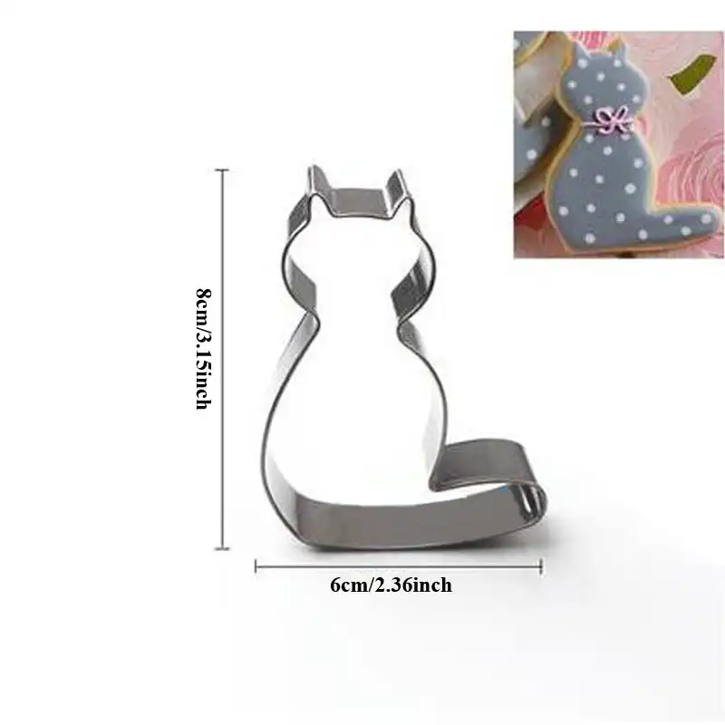 5pcs Cartoon Cat Kitty Metal Cookie Cutter Patisserie Biscuit Stamp Mold Fondant Cupcake Pastry Baking Tool Gateau Reposteria Biscuit Stamp Metal Cookie Cutterscookie Cutter Aliexpress