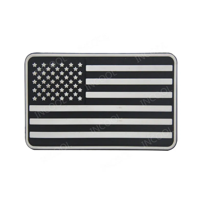 

American Flag PVC Patch US USA Flag United States of America Thin Blue Line Military Morale Patch Tactical Emblem Rubber Badges