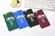 Nova EUA Marca Stussy logotipo Paris Londres Nova Iorque caso PC para iphone se 5 5S 6 6 s mais funda cobertura coque para iphone casos