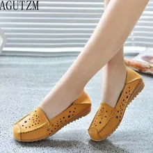 AGUTZM 2020 Spring women flats shoes women genuine leather shoes woman cutout loafers slip on ballet flats ballerines flats V251 timetang genuine leather shoes women solid loafers women flats ballet spring summer flat shoes woman moccasins factory outlet
