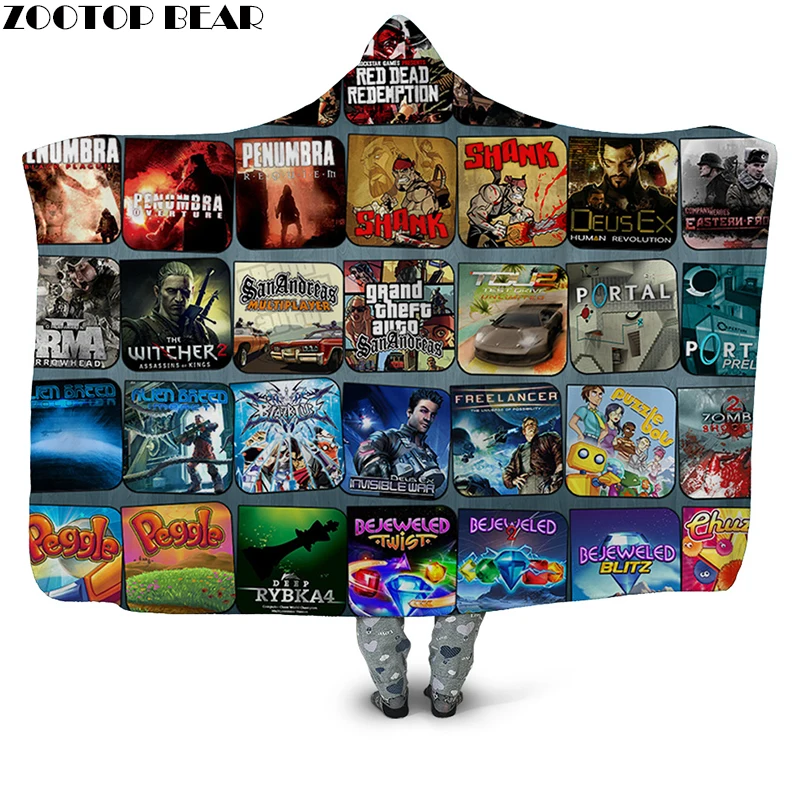 

Anime Movie Poster Hooded Blanket 3D Print Kids Casual Soft Quilt Fashion Popular Brand Adult Wearable Microfiber Throw Blankets