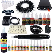 Stigma Tattoo Hybrid Tattoo Pen Kit 2-in-1 Rotary Tattoo Machine & Permanent Makeup Pen 20 Needle Cartridges Ink Set EK101-1 2 in 1 rotary tattoo machine gun permanent makeup pen kit 50 needle cartridges tattoo gun permanent makeup machine