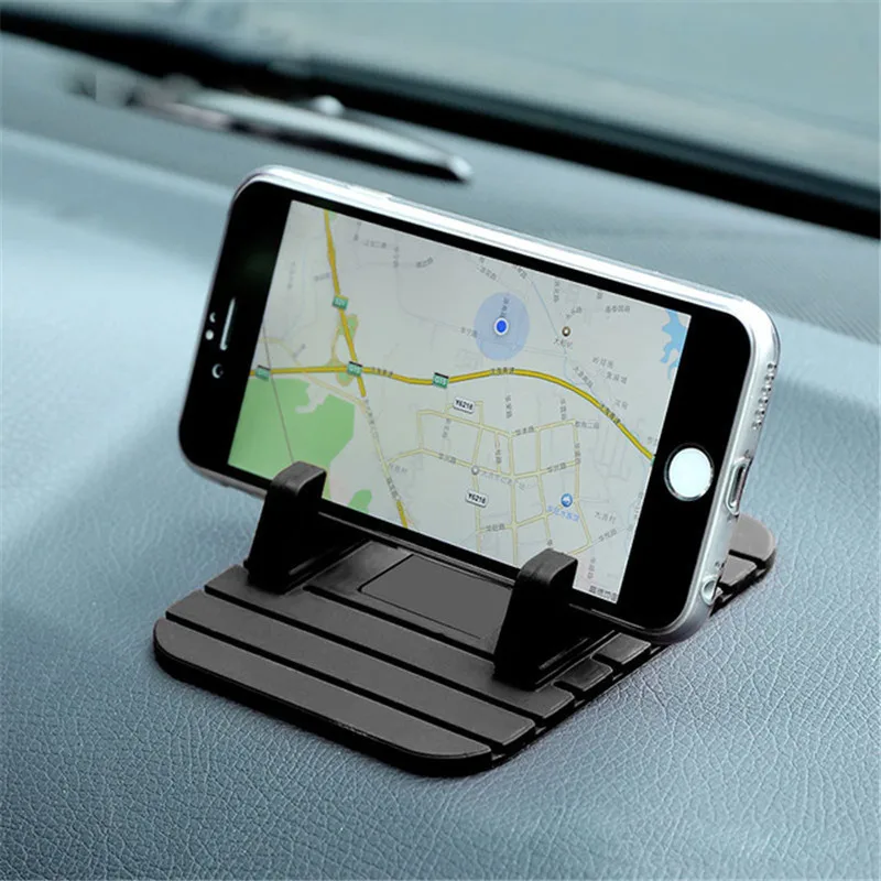 

Mounted on Dashboard Auto Universal Flat Silicone GPS Navigation Mobile Phone Bracket Card slot Type Anti-skid Pad Accessories