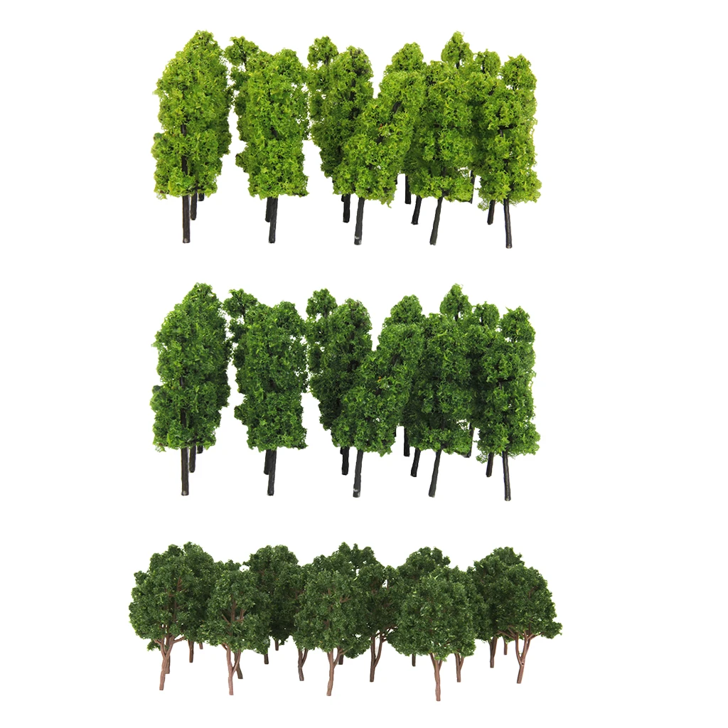 1/200 Train Model Trees & 1/150 Plastic Train Layout Scenery Model Trees Train Set Accessories Mini Scenery Landscape Trees